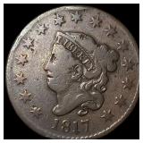1817 Coronet Head Large Cent LIGHTLY CIRCULATED