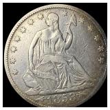 1853 Arrows Seated Liberty Half Dollar NEARLY UNCI