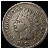 1871 Indian Head Cent NEARLY UNCIRCULATED