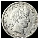 1901-O Silver Barber Dime CLOSELY UNCIRCULATED