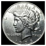 1935 Silver Peace Dollar CLOSELY UNCIRCULATED