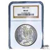 1882-S Morgan Silver Dollar NGC MS65