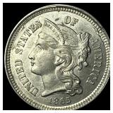 1865 Nickel Three-Cent Piece CHOICE BU
