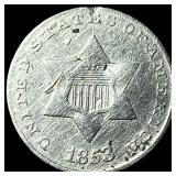 1853 Silver Three-Cent Piece CLOSELY UNCIRCULATED