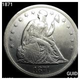 1871 Seated Liberty Dollar CHOICE AU