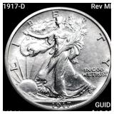 1917-D Rev MM Walking Liberty Half Dollar CHOICE B