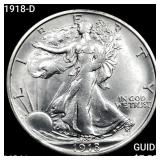 1918-D Walking Liberty Half Dollar UNCIRCULATED