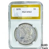 1878 Morgan Silver Dollar PGA MS62