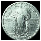 1917-S Type 1 Standing Liberty Quarter CLOSELY UNC