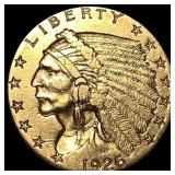 1926 Indian Head Gold $2.50 Quarter Eagle UNCIRCUL