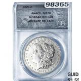 2021-D Morgan Silver Dollar ANACS MS70