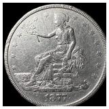 1877 Silver Trade Dollar CHOICE AU