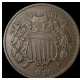 1868 Bronze Two-Cent Piece CLOSELY UNCIRCULATED