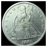 1861-S Silver Half Dollar CLOSELY UNCIRCULATED