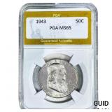 1943 Franklin Half Dollar PGA MS65
