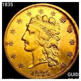 1835 $2.50 Gold Quarter Eagle CHOICE AU