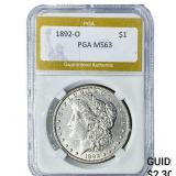 1892-O Morgan Silver Dollar PGA MS63