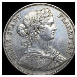 1862 Frankfurt Silver 2 Vereinsthaler UNCIRCULATED