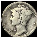 1921 Mercury Dime LIGHTLY CIRCULATED