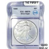 1999 Silver Eagle ICG MS70