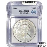 1999 Silver Eagle ICG MS70