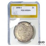1898-S Morgan Silver Dollar PGA MS64+