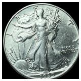 1939-D Silver Walking Liberty Half Dollar UNCIRCUL