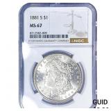 1881-S Morgan Silver Dollar NGC MS67