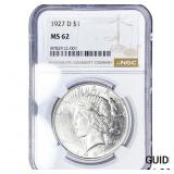 1927-D Silver Peace Dollar NGC MS62