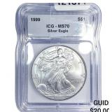 1999 Silver Eagle ICG MS70