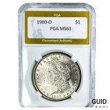 1900-O Morgan Silver Dollar PGA MS63