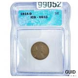 1914-D Wheat Cent ICG VG10