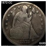 1872-CC Seated Liberty Dollar NICELY CIRCULATED