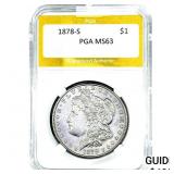 1878-S Morgan Silver Dollar PGA MS63