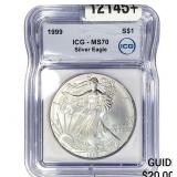 1999 Silver Eagle ICG MS70