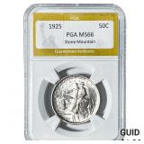 1925 Stone Mountain Half Dollar PGA MS66