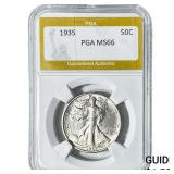 1935 Walking Liberty Half Dollar PGA MS66