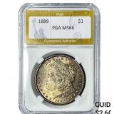 1889 Morgan Silver Dollar PGA MS66