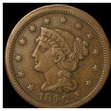 1846 Braided Hair Large Cent NEARLY UNCIRCULATED