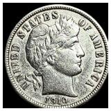 1910 Barber Dime CHOICE AU