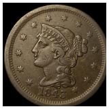 1843 Braided Hair Large Cent CLOSELY UNCIRCULATED