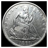 1860-O Silver Half Dollar CLOSELY UNCIRCULATED
