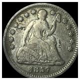 1857 Silver Half Dime NEARLY UNCIRCULATED