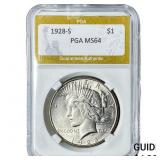 1928-S Silver Peace Dollar PGA MS64