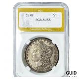 1878 Morgan Silver Dollar PGA AU58
