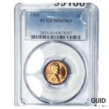 1955 Wheat Cent PCGS MS65 RD