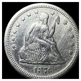 1876-S Silver Quarter Dollar CLOSELY UNCIRCULATED