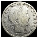 1897 Silver Half Dollar (Barber) ABOUT UNCIRCULATE