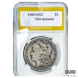 1900-O/CC Morgan Silver Dollar PGA Genuine