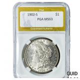 1902-S Morgan Silver Dollar PGA MS63